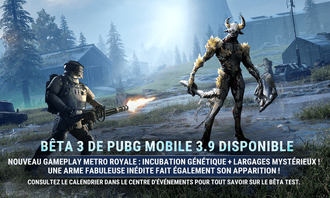 Annonce de la bêta 3 de PUBG MOBILE 3.9