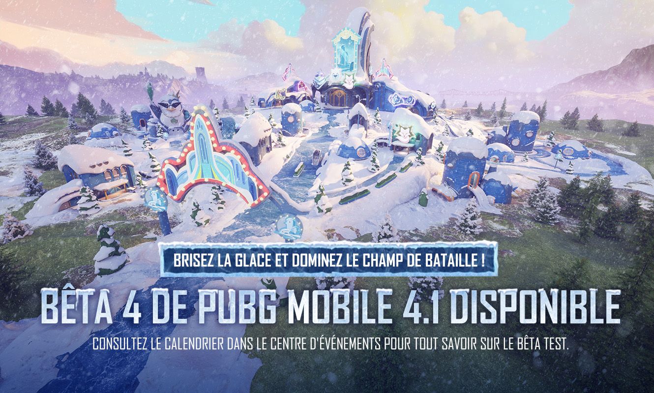 Annonce de la bêta test 4 de PUBG MOBILE 4.1