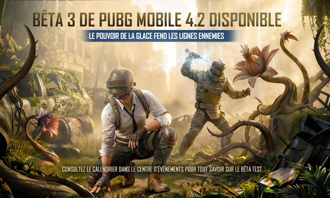 Annonce de la bêta 3 de PUBG MOBILE 4.2