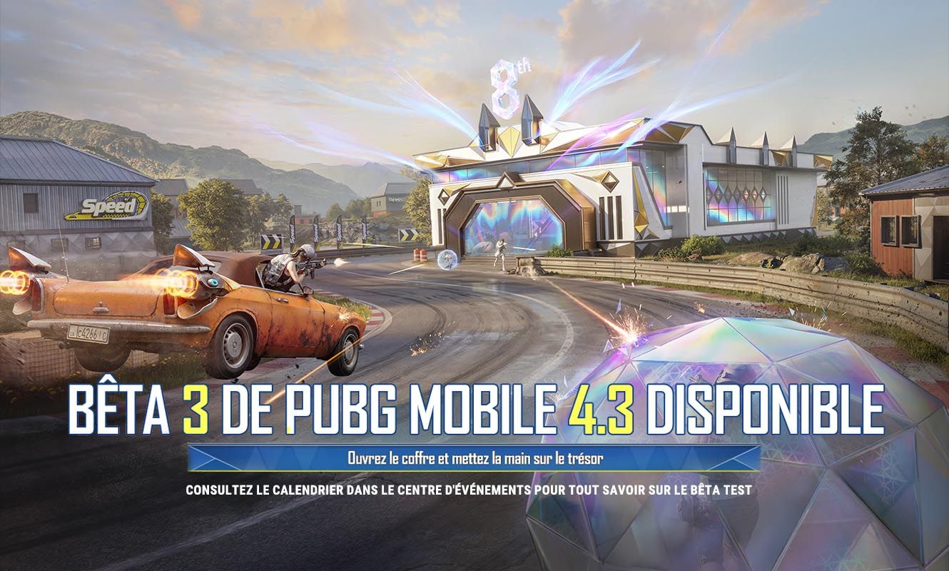 Annonce de la bêta 3 de PUBG MOBILE 4.3