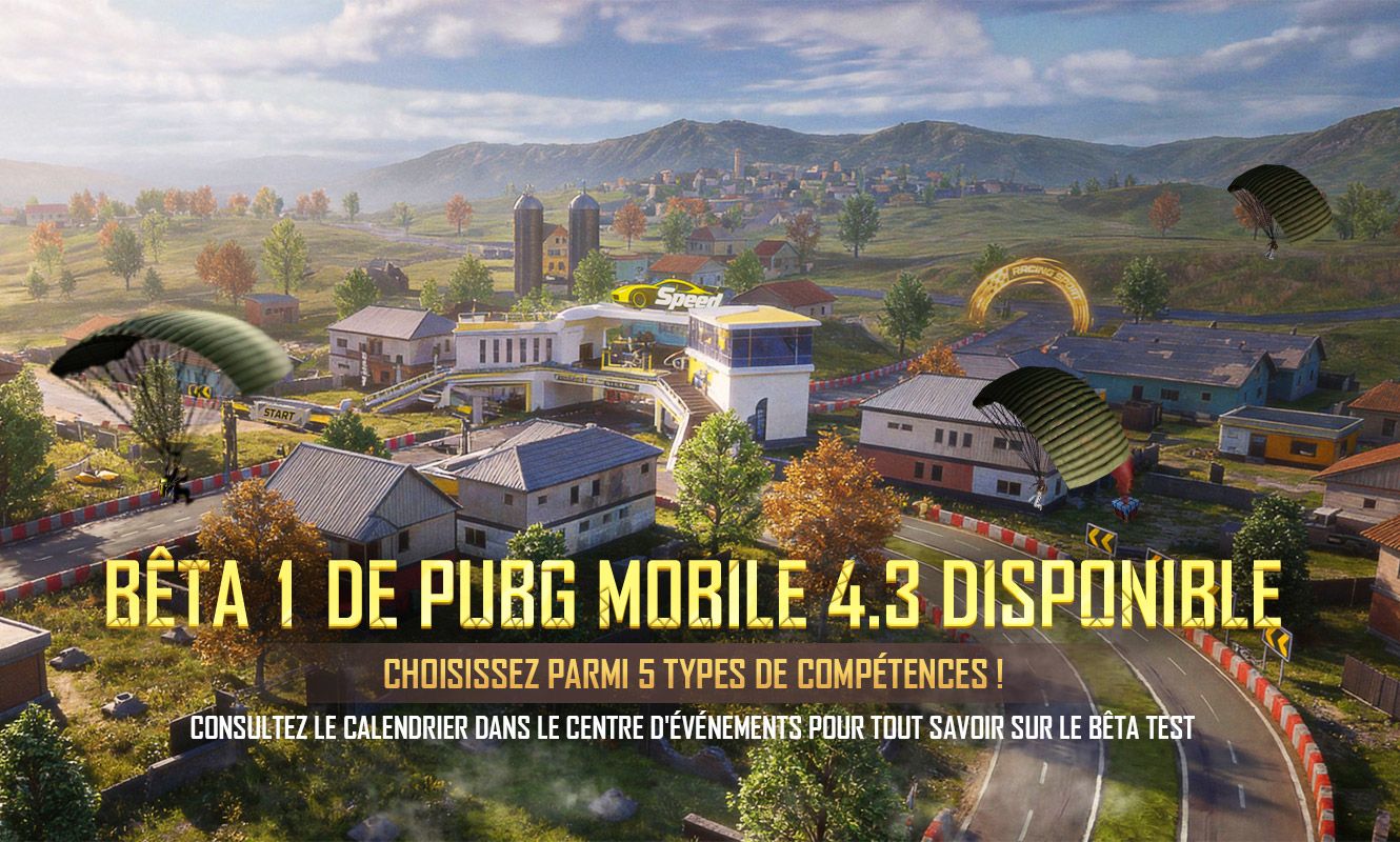 Annonce de la bêta 1 de PUBG MOBILE 4.3