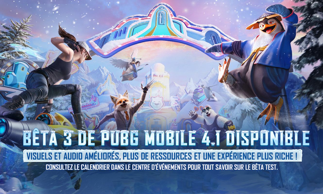 Annonce de la bêta 3 de PUBG MOBILE 4.1